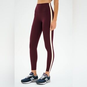 Splits59 Burgundy and Cream Leggings and bra